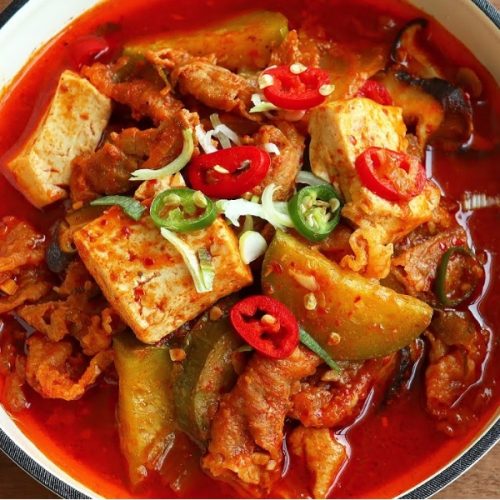 Beef Brisket Spicy Stew (차돌짜글이)