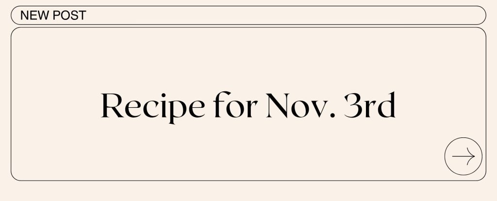 Recipe for Dec. 16th